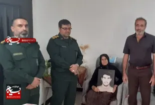 دیدار فرمانده ناحیه مقاومت آمل با خانواده شهدای مبارزه با مواد مخدر