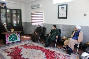 دیدار فرمانده و مسئول دفتر نمایندگی ولی فقیه در سپاه بجنورد با آیت الله یعقوبی