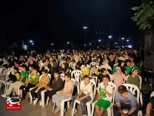 در شب عید "امامت و ولایت" شهر مهرگان غرق نور و شادی بود