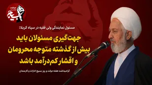 جهت&zwnj;گیری مسئولان باید بیش از گذشته متوجه محرومان و اقشار کم&zwnj;درآمد باشد