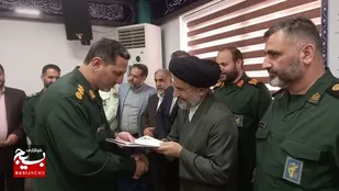 مراسم تودیع و معارفه فرمانده ناحیه مقاومت بسیج سپاه شهرستان محمودآباد