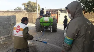 ضدعفونی روستاهای کرونایی واقع در حاشیه شهر مشهد