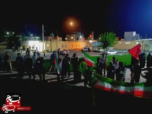 پرچم داری مردم مبعوث شده شهر وردنجان