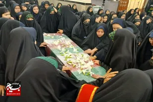 استقبال از پیکر مطهر شهدای گمنام در حسینیه حضرت ابوالفضل (ع) بهار