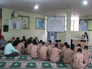 مراسم عزاداری شهادت امام جعفر صادق(ع) در جمع پایوران خواهر و برادر،پیشکسوتان و وابستگان و سربازان وظیفه