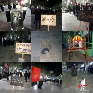 برپایی موکب در گلستان شهدا در شام اربعین