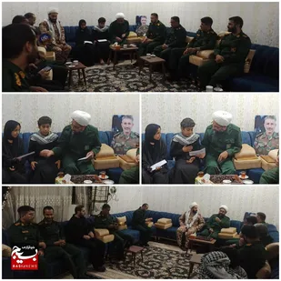 دیدار حجت&zwnj;الاسلام پولادی با خانواده شهید حیدر افروغ همزمان با فرا رسیدن دهه کرامت