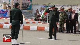 صبحگاه مشترک نیروهای مسلح به مناسبت سوم خرداد در مهاباد برگزار شد