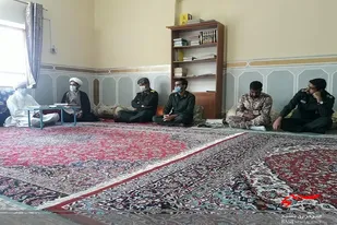 دیدار با امام جمعه و مدیر حوزه علمیه شهرستان سیب و سوران به مناسبت آغاز هفته عقیدتی سیاسی در سپاه