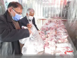 تقدیم 56 بسته گوشت گرم در شهرکرد