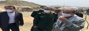 بازدید مسئول قرارگاه پیشرفت و آبادانی سپاه از روستاهای محروم میناب