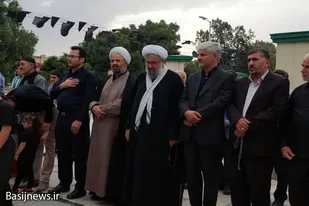 اهتزاز پرچم عزای حسین(ع) و استقبال از محرم در بهار