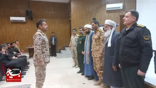 فرماندهان گردان ۱۶ امام حسین صالح&zwnj;آباد تکریم و معارفه شدند