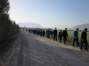 پیاده روی رزمندگان در شهرستان فارسان