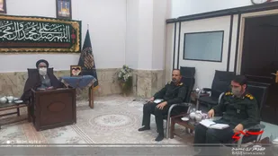 دیدار دبیر قرارگاه ۱۹ دی قم با آیت الله سعیدی