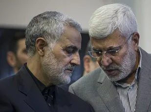 در سالگرد پیروزی بر "داعش"؛ شهید سلیمانی و المهندس حاضران همیشه در صحنه