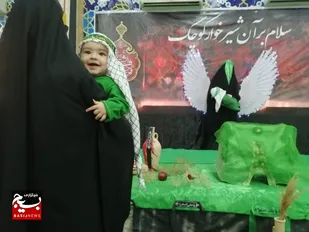 مراسم شیرخوارگان حسینی در مصلی جمعه شهر اهرم برگزار شد