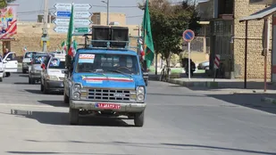 رژه خودرویی  بمناسبت یوم الله 13 آبان در شهر حسن آباد
