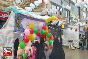 جشن یک کیلومتری نیمه شعبان در فامنین برگزار شد