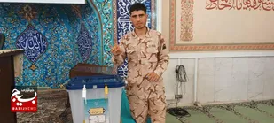 حضور سربازان گروه پدافندهوایی ۱۰ محرم شاهرود در انتخابات+ عکس و فیلم