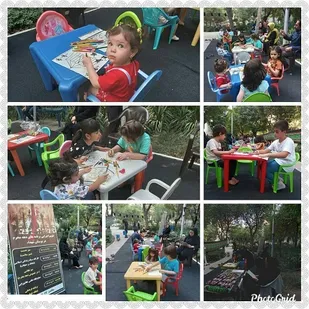 برگزاری ایستگاه آموزشی نقاشی با موضوع ایام محرم در بوستان شهدا