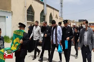 برگزاری جشن دهه کرامت با حضور خادمان رضوی در صالح آباد