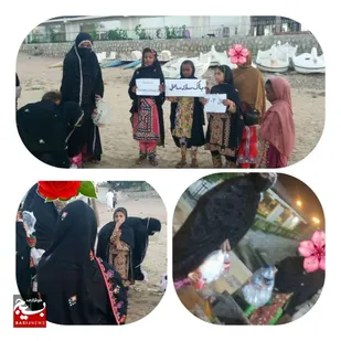 برنامه پاکسازی  ساحل از زباله توسط بانوان چابهاری