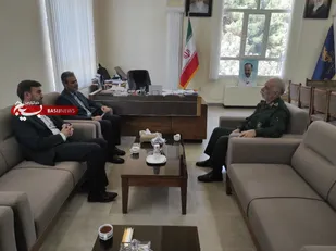 دیدار دکتر جمیری ریاست محترم سازمان بسیج هنرمندان با سردار ریحانی فرمانده سپاه حضرت نبی اکرم (ص) استان کرمانشاه