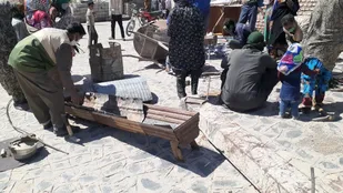 رزمایش جهادی خدمت خالصانه و صادقانه در روستای چاهخوی سربیشه