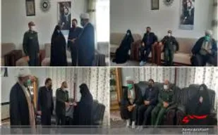 دیدار امام جمعه و فرمانده سپاه ناحیه عشایری اصلاندوز از خانواده های شهدا