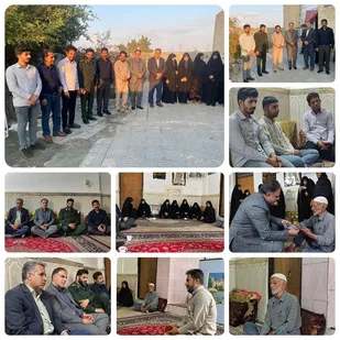 دیدار با خانواده شهید توسط دانشجویان بسیجی کهنوج