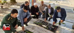 تجدید عهد مسئولان عباس آبادی با شهدا در هفته دولت