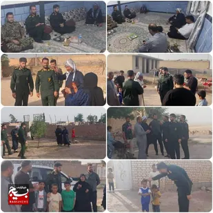 سرکشی فرمانده سپاه ناحیه کرخه از روستای ابو غریب در بخش مرکزی کرخه