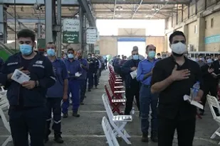 برگزاری مراسم پرفیض زیارت عاشورا در کارگاه مرکزی اهواز