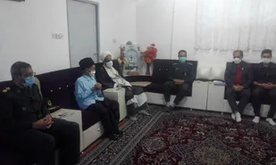 فردوس/دیدار فرمانده جدید ناحیه مقاومت بسیج با خانواده شهدا