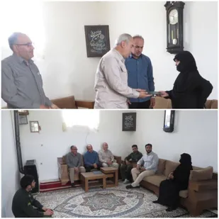 تجلیل فرماندار و فرمانده سپاه ناحیه شهرستان هلیلان ازخانواده شهیدزارع