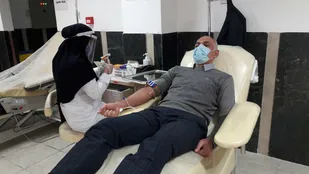 اهدا خون بسیجیان پایگاه شهید فیاض بخش اداره بهزیستی شاهرود