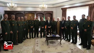دیدار فرمانده و مسئول نمایندگی ولی&zwnj;فقیه در سپاه امام حسن مجتبی (ع)، با استاندار البرز