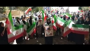 تجمع دختران بسیجی و همیشه در صحنه حوزه خواهران مائده تفتان به مناسبت هفته دفاع مقدس