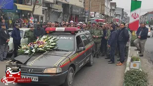 پیکر مادر شهیدان رنجبر در آستانه اشرفیه تشییع شد
