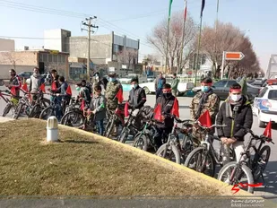 کاروان دوچرخه سواری گرامیداشت اولین سالگرد شهادت سردار دلها سردار حاج قاسم سلیمانی