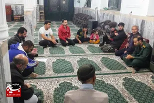بازدید فرمانده حوزه شهید بروجردی بخش زرین دشت نهاوند از حلقات صالحین