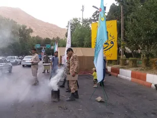 برپایی ایستگاه صلواتی گردان سیدالشهداء شاهرود+ تصاویر