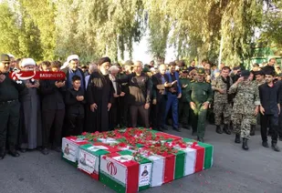 پیکرهای مطهر رزمندگان شهید حملات هوایی آمریکا در گتوند آرام گرفت