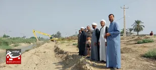 لایروبی رودخانه با همت و پیگیری  بسیجیان  شادگانی در شورای محله اسلامی