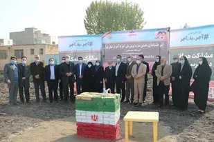 نخستین مدرسه پویش ملی طرح آجر به آجر در کهریزک خشت گذاری شد