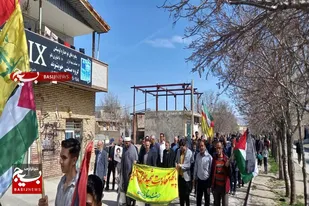راهپیمایی روز قدس در شهر فیروزان نهاوند برگزار شد