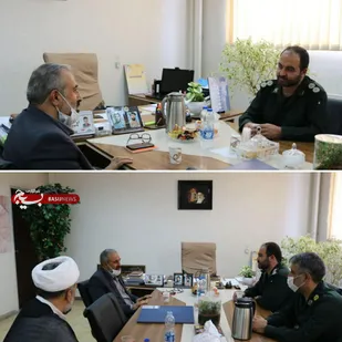 دیدار نماینده مردم شهرستان ری در مجلس شورای اسلامی با فرمانده سپاه حضرت عبدالعظیم الحسنی(ع)شهرستان ری