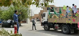 اجرای گروه سرود نوجوانان عاشورائی در میبد