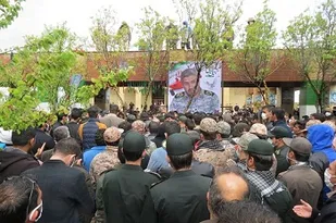 پیکر پاک و مطهر سرهنگ شهید شکیبا سلیمی در قروه تشییع شد